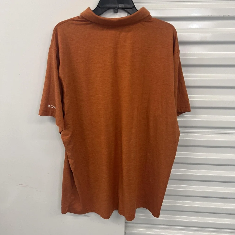 Texas Longhorns Polo Shirt Mens 2XL Burnt Orange NCAA Football Columbia Polo Top